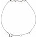 Ladies Natural Diamond Bar Bracelet (I1, H+) — 14K White Gold