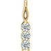 Ladies Natural Diamond Three-Stone Pendant (I1, G-H) — 14K Yellow Gold
