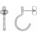 Ladies Natural Diamond Hoop Earrings (I1, G-H) — Sterling Silver