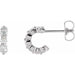 Ladies Natural Diamond 9.25 mm Hoop Earrings (I1, G-H) — Sterling Silver
