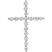 Ladies Natural Diamond Cross Pendant (I1, G-H) — Platinum