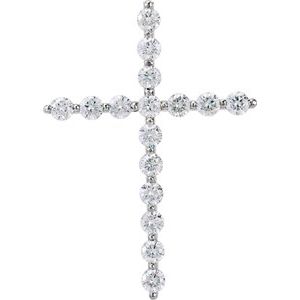 Lab-Grown Diamond Cross Pendant - Style R42307