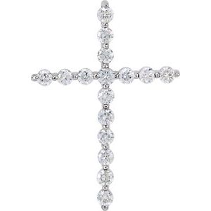 Lab-Grown Diamond Cross Pendant - Style R42307