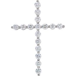 Lab-Grown Diamond Cross Pendant - Style R42307