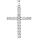 Ladies Natural Diamond Cross Pendant (I1, G-H) — Platinum