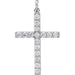 Ladies Natural Diamond Cross Pendant (I1, G-H) — Platinum