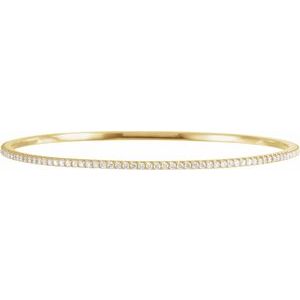 Lab-Grown Diamond Accented Bangle Bracelet