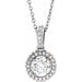 Ladies Natural Diamond Necklace (I1, G-H) — 14K White Gold
