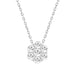 LADIES PENDANT WITH CHAIN 0.50CT ROUND DIAMOND 14K WHITE GOLD