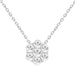 LADIES PENDANT WITH CHAIN 0.50CT ROUND DIAMOND 14K WHITE GOLD