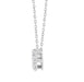 LADIES PENDANT WITH CHAIN 0.50CT ROUND DIAMOND 14K WHITE GOLD