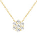 LADIES PENDANT WITH CHAIN 0.50CT ROUND DIAMOND 14K YELLOW GOLD