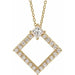 Ladies Natural Diamond Necklace (I1, G-H) — 14K Yellow Gold