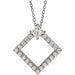 Ladies Natural Diamond Necklace (Si2-Si3, G-H) — Platinum