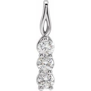 Lab-Grown Diamond Three-Stone Pendant - Style 85982