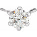 Ladies Natural Diamond 6-Prong Claw Necklace Center (I1, G-H) — Platinum