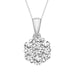 LADIES  PENDANT WITH CHAIN 0.75CT ROUND DIAMOND 14K WHITE GOLD