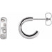 Ladies Natural Diamond Hoop Earrings (SI2-SI3, G-H) — Platinum