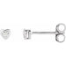 Ladies Natural Diamond Youth Heart Earrings (I1, H+) — 14K White Gold