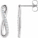 Ladies Natural Diamond Infinity-Inspired Earrings — Sterling Silver