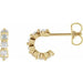 Ladies Natural Diamond 9.25 mm Hoop Earrings (I1, G-H) — 14K Yellow Gold