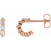 Ladies Natural Diamond 9.25 mm Hoop Earrings (I1, G-H) — 14K Rose Gold