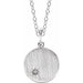 Ladies Diamond Engravable Necklace (Si2-Si3, G-H) — Platinum