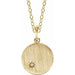 Ladies Diamond Engravable Necklace (I1, G-H) — 14K Yellow Gold