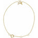 Ladies Natural Diamond Cross 6 1/2-7 1/ Bracelet (I1, H+) — 14K Yellow Gold