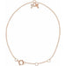 Ladies Natural Diamond Cross 6 1/2-7 1/ Bracelet (I1, H+) — 14K Rose Gold