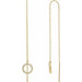 Ladies Natural Diamond Geometric Threader Earrings — 14K Yellow Gold