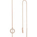 Ladies Natural Diamond Geometric Threader Earrings — 14K Rose Gold
