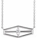 Ladies Natural Diamond Geometric Necklace (I1, Ghi) — Sterling Silver