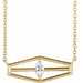 Ladies Natural Diamond Geometric Necklace (I1, Ghi) — 14K Yellow Gold