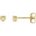 Ladies Natural Diamond Youth Heart Earrings (I1, H+) — 14K Yellow Gold