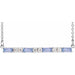 Ladies Natural Tanzanite Natural Diamond Bar Necklace (Si2-Si3, G-H) — Platinum