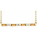 Ladies Natural Citrine Natural Diamond Bar Necklace (I1, G-H) — 14K Yellow Gold