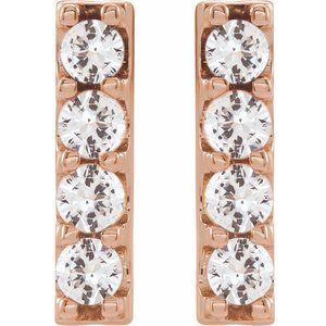 Lab-Grown Diamond Accented Bar Earrings - Style 86951