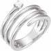 Ladies Natural Diamond Freeform Ring (I1, G-H) — Sterling Silver