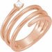 Ladies Natural Diamond Freeform Ring (I1, G-H) — 14K Rose Gold