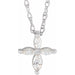 Ladies Natural Diamond Cross Necklace (SI2-SI3, GHI) — Platinum