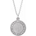 Ladies Natural Diamond Engravable Necklace (I1, G-H) — Sterling Silver