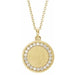Ladies Natural Diamond Engravable Necklace (I1, G-H) — 14K Yellow Gold