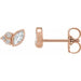 Ladies Natural Diamond Earrings — 14K Rose Gold