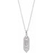 Ladies Natural Diamond Initial J Necklace (I1, H+) — 14K White Gold