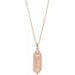 Ladies Natural Diamond Initial J Necklace (I1, H+) — 14K Rose Gold