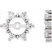 Ladies Natural Diamond Earring Jackets with 4.7 mm ID — 14K White Gold