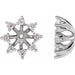 Ladies 6 mm ID Natural Diamond Earring Jackets — 14K White Gold