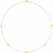 Ladies Natural Diamond 5-Station Necklace (I1, H+) — 14K Yellow Gold