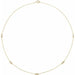 Ladies Natural Diamond 5-Station Necklace (I1, H+) — 14K Yellow Gold